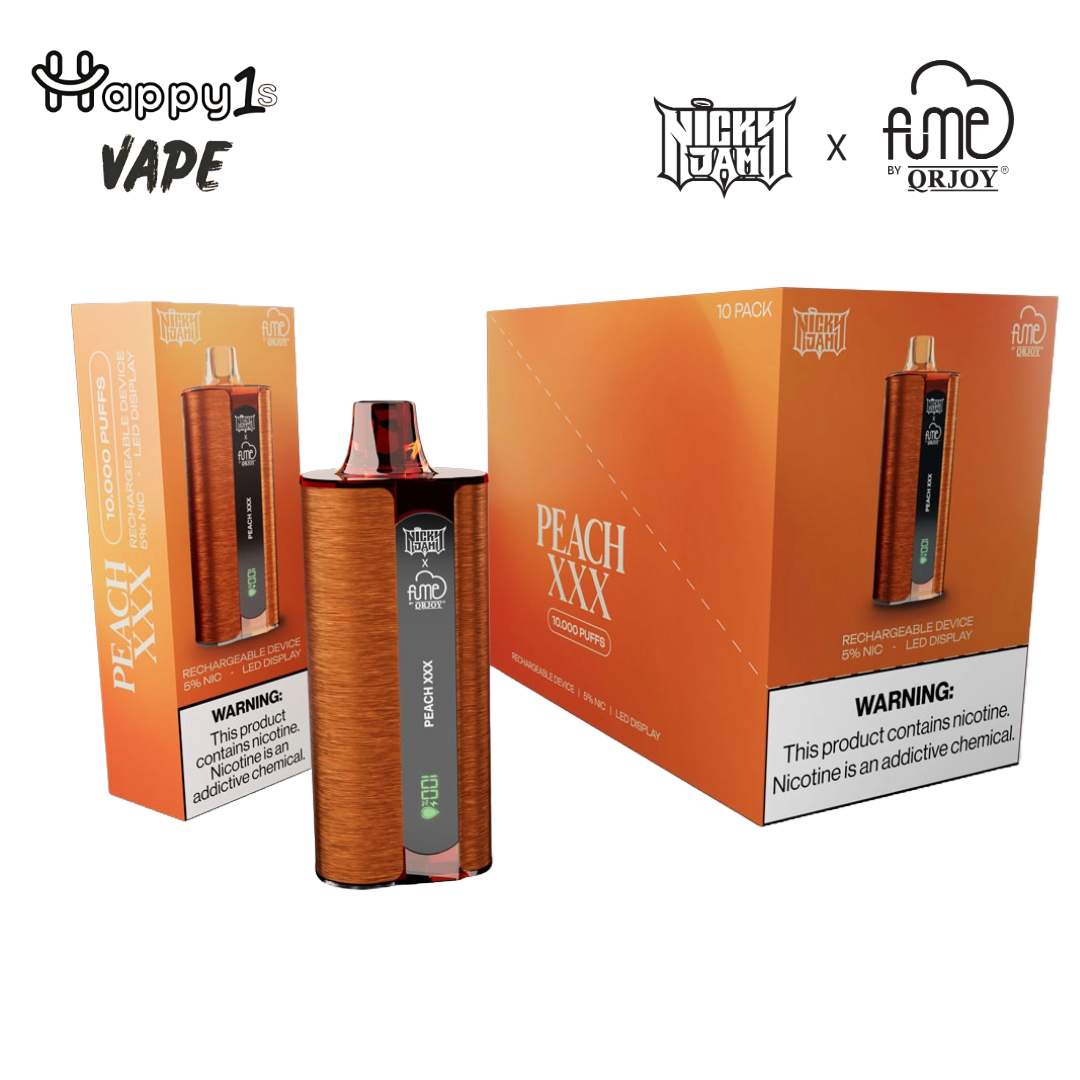 Nicky Jam x Fume NEW 10,000 PUFF - Peach XXX – Happy1s Smoke Shop