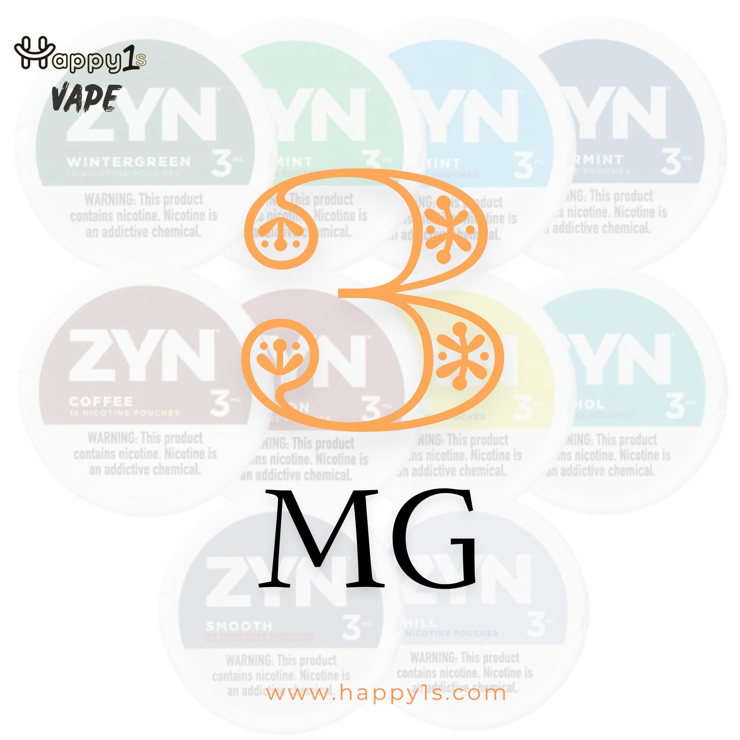 ZYN 3MG - All 3MG Pouches