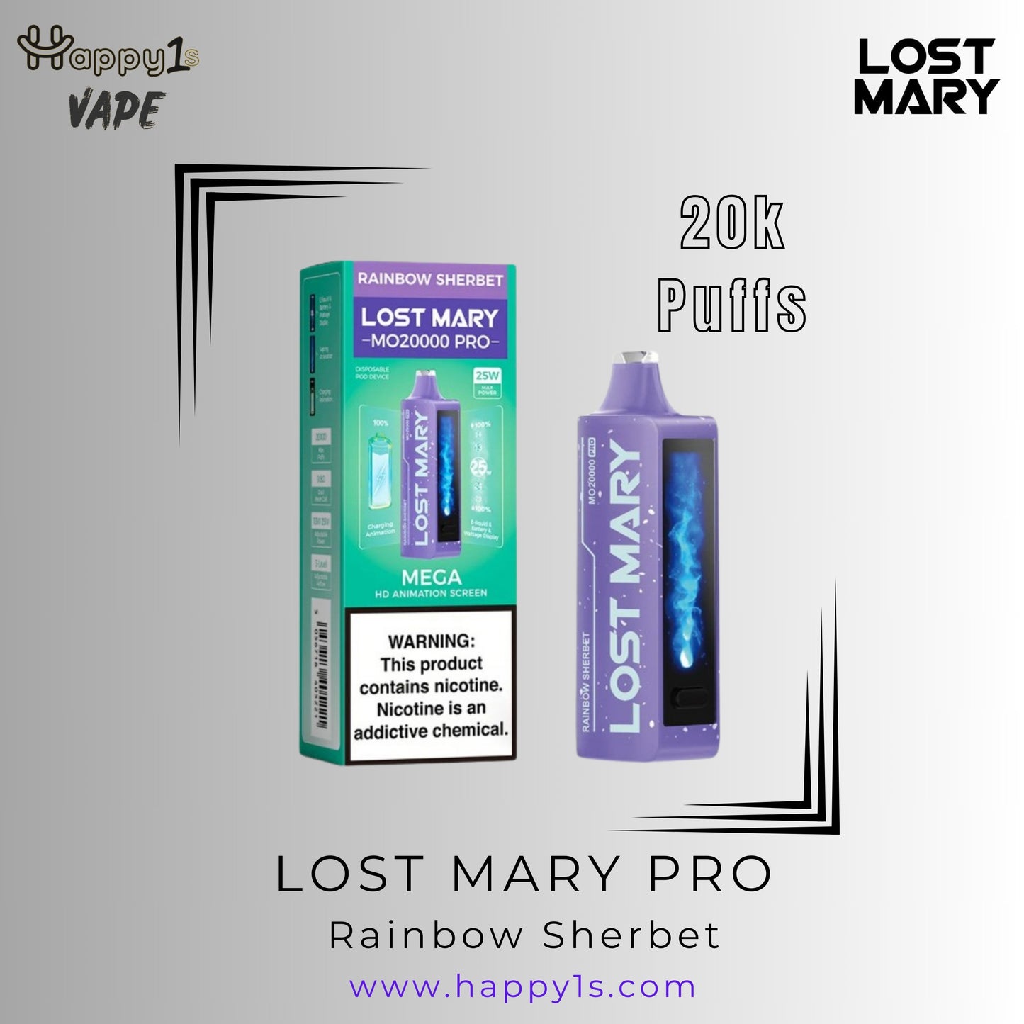 LOST MARY PRO MO20000 - RAINBOW SHERBET