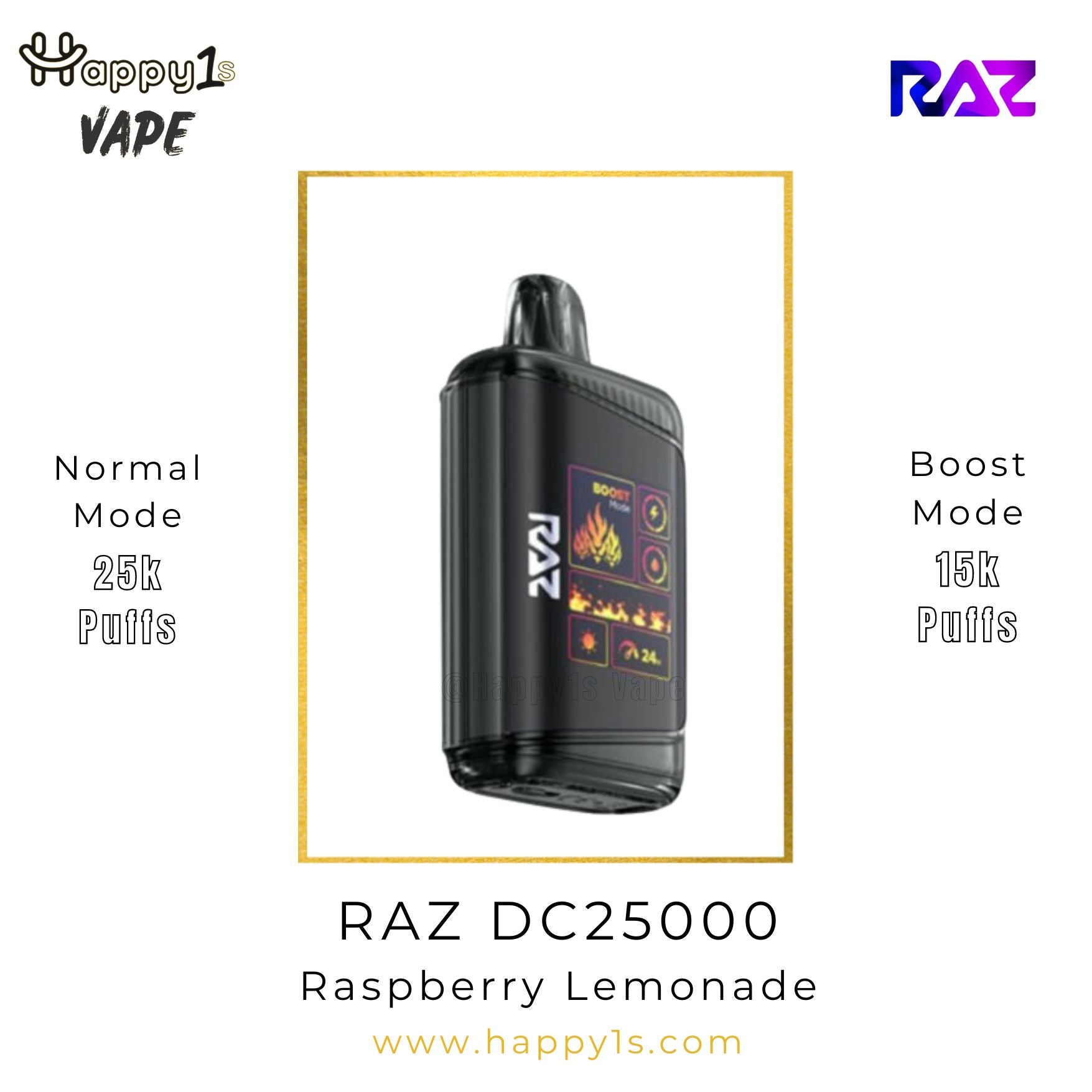 RAZ DC25000 Disposable Vape - Raspberry Lemonade