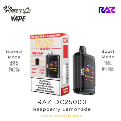 RAZ DC25000 Disposable Vape - Raspberry Lemonade