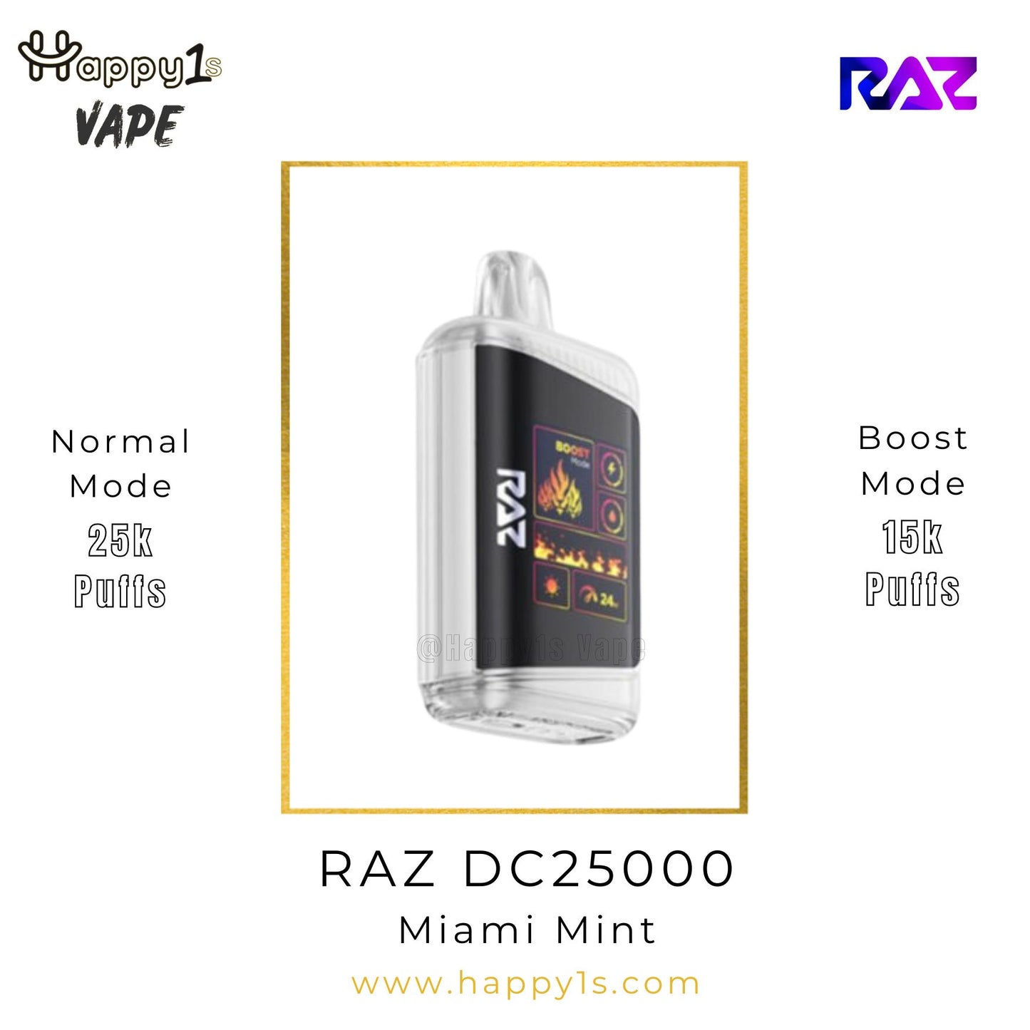 RAZ DC25000 Disposable Vape - Maimi Mint