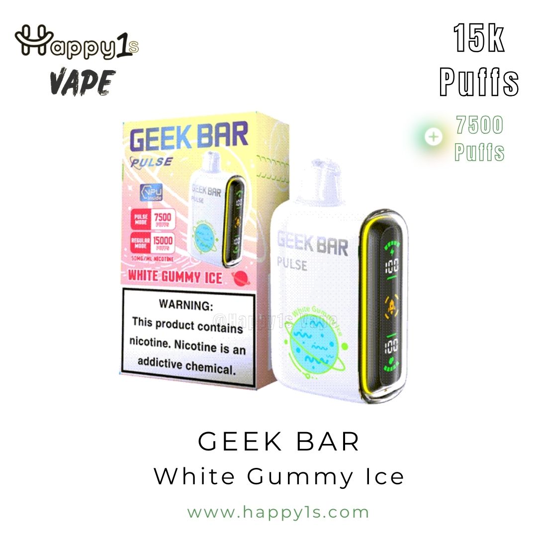 Geek Bar White Gummy Ice Packaging 