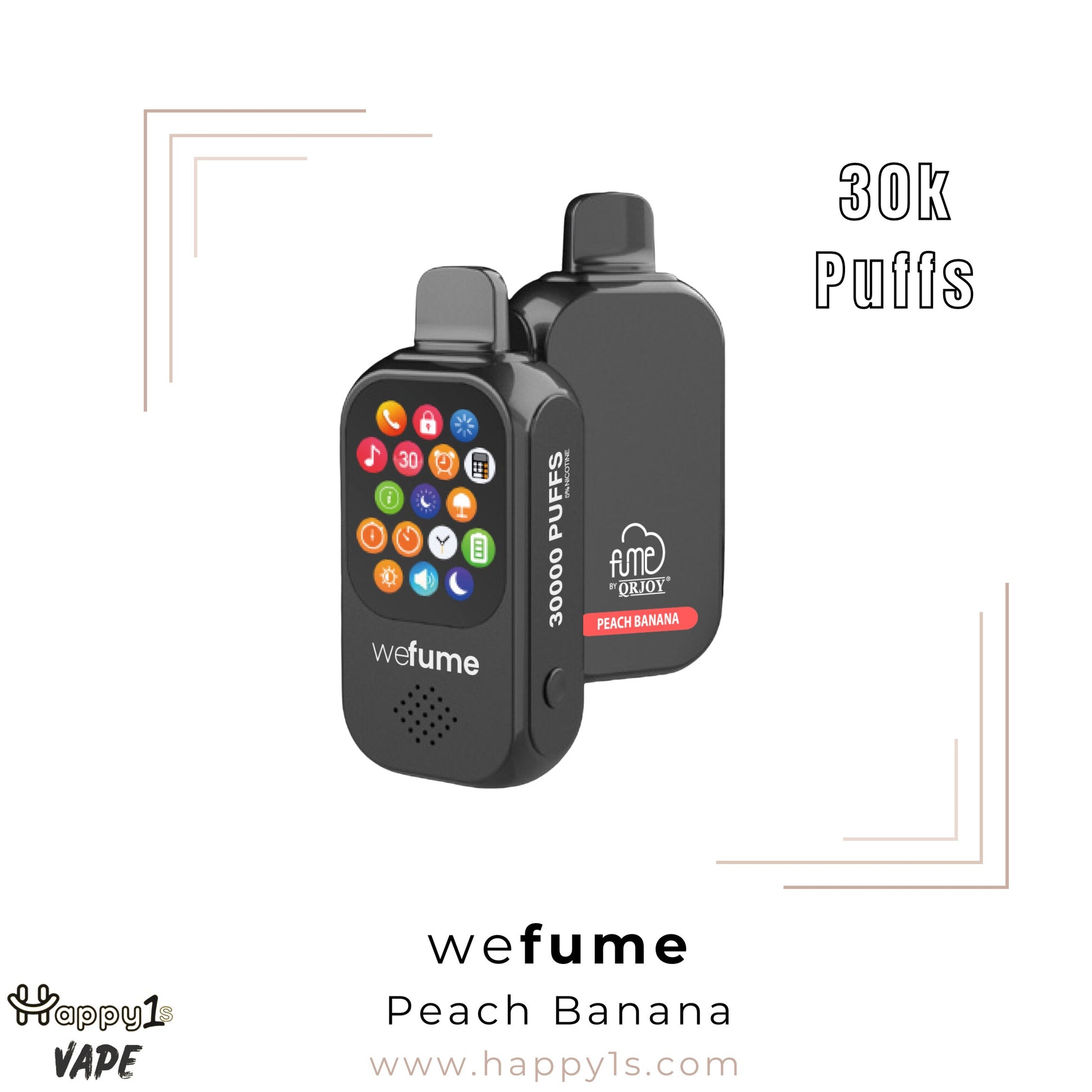 weFume 30,000 Puffs - Peach Banana