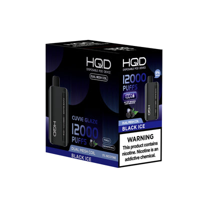 HQD Cuvie Glaze Black Ice 12,000 Puffs