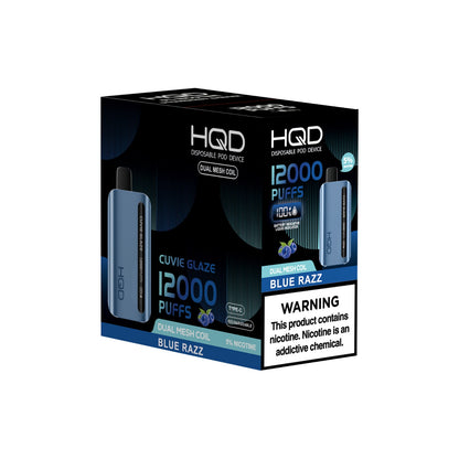 HQD Cuvie Glaze Blue Razz 12,000 Puffs