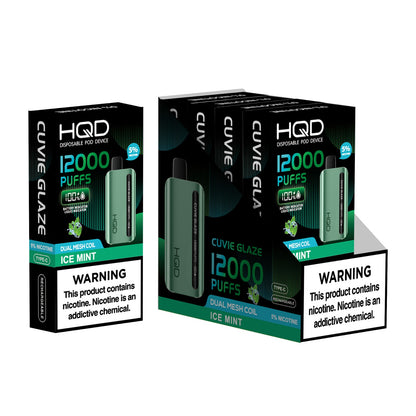 HQD Cuvie Glaze Ice Mint 12,000 Puffs