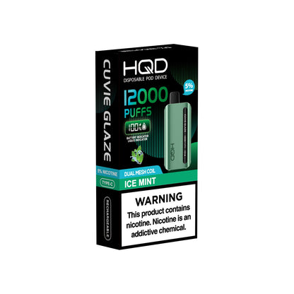 HQD Cuvie Glaze Ice Mint 12,000 Puffs