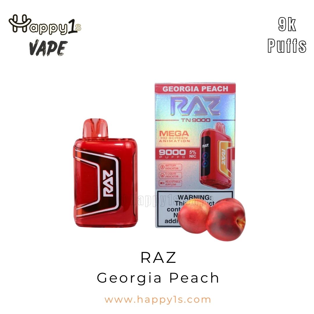 RAZ Vape TN9000 Disposable - Georgia Peach – Happy1s Smoke Shop